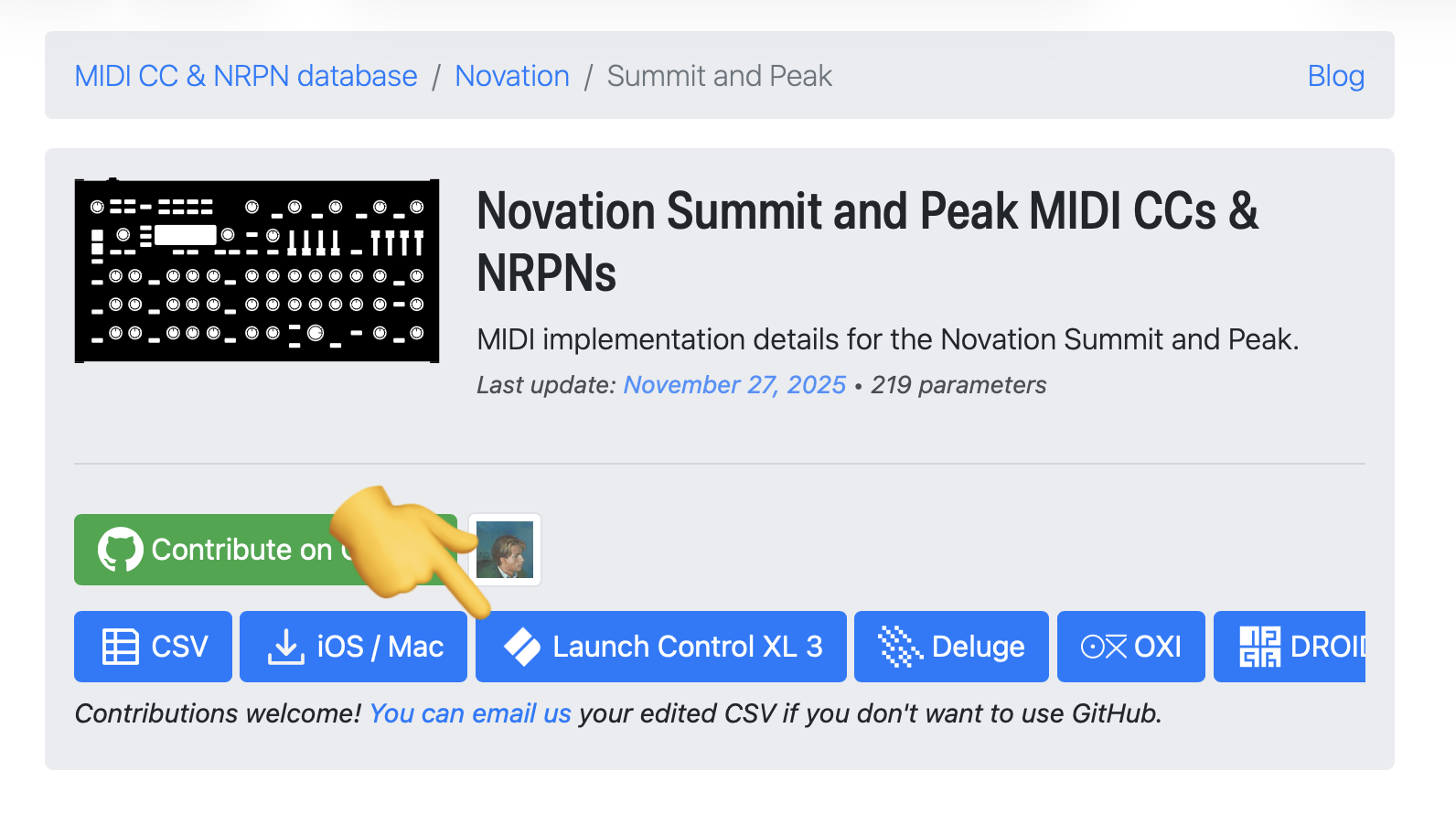 MIDI Guide download button for Launch Control XL 3 custom modes